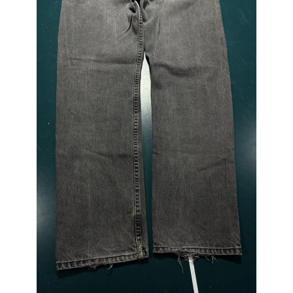 Vintage Levis 505 Orange Tab Jeans Men's 35x32 Faded Black Straight‎ Leg 90s USA